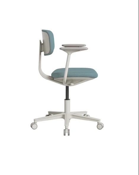 Tesla Comfort Çalışma Koltuğu Mavi - Yeşil Kumaş 61x74-86x60 cm - 2