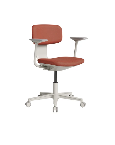 Tesla Comfort Çalışma Koltuğu - Koyu Turuncu Kumaş 61x74-86x60 cm - 3
