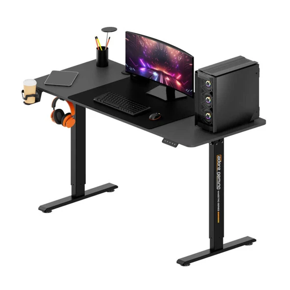 Adore Gaming Maestro-X Yükseklik Ayarlı Oyuncu Masası - Siyah 140x72-117x60 cm - 4
