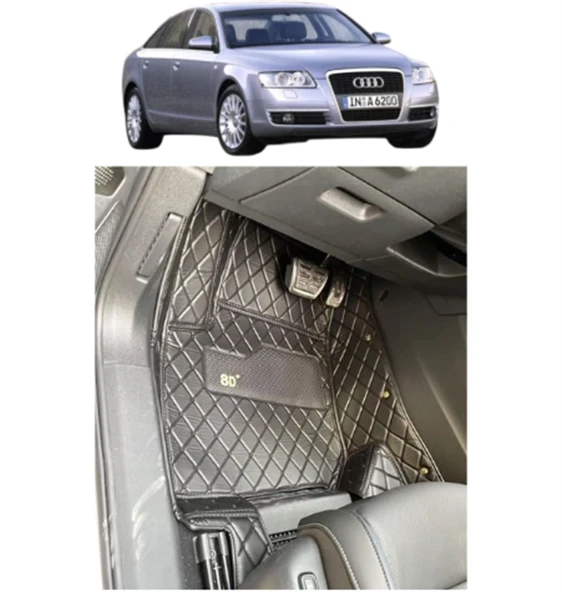 Audi A6 2005-2011 Arası Aracına Özel 8D Tek Katmanlı Havuzlu Paspas Takımı