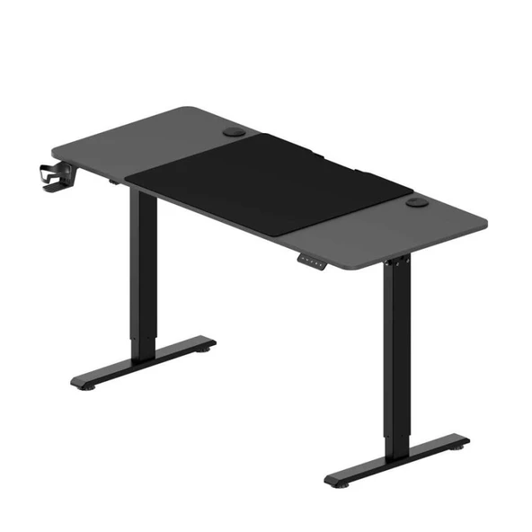 Adore Gaming Maestro-X Yükseklik Ayarlı Oyuncu Masası - Siyah 140x72-117x60 cm - 9