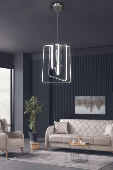 Estella 4' lü Dikdörtgen Sarkıt Led Avize - 9