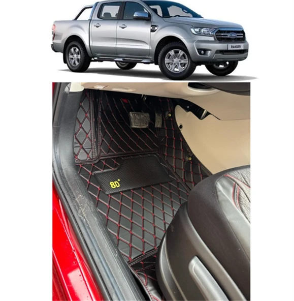 Ford Ranger 2017-2022 Arası Araca Özel 8d Havuzlu Paspas Takımı