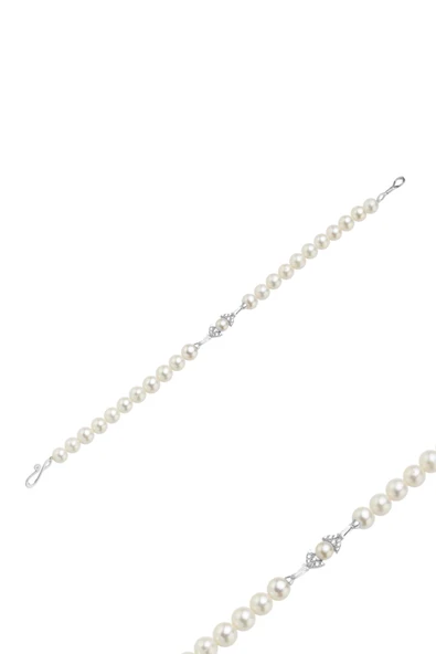 6,5 mm Yaprak Modeli Doğal İnci Bileklik - Resim 5