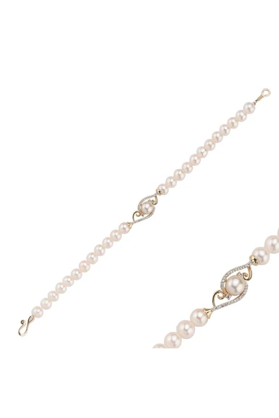 5 mm Zirkon Taşlı Doğal İnci Bileklik - 9