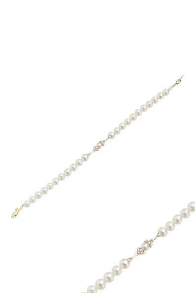 6,5 mm Yaprak Modeli Doğal İnci Bileklik - Resim 3