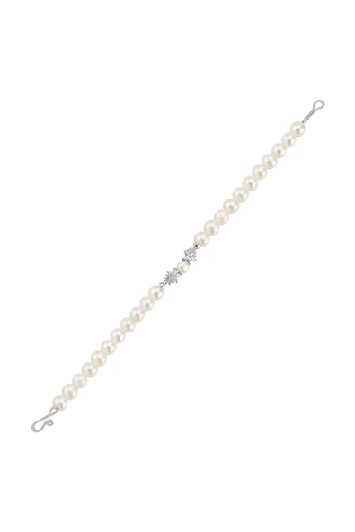 6,5 mm Zirkon Taşlı Doğal İnci Bileklik - Resim 8