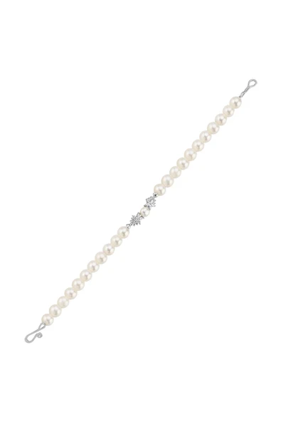 6,5 mm Zirkon Taşlı Doğal İnci Bileklik - Resim 5