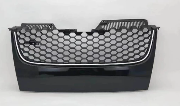 Golf5 Gti Ön Panjur Parlak Siyah Krom Çizgili Gtı Yazılı Modifiye 2004-2009 ürün görseli 1