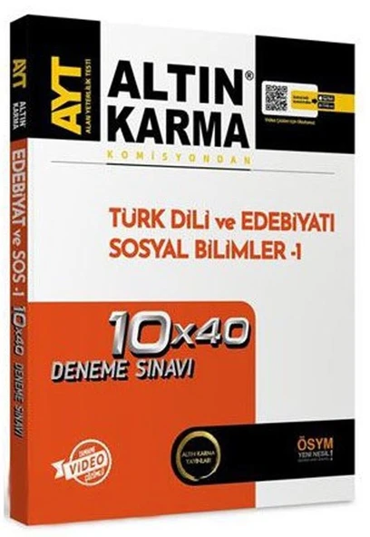 AYT Türk Dili ve Edebiyat Sosyal Bilimler 1 10 x 40 Deneme Altın Karma
