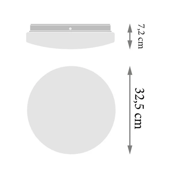 Ledvace Led Plafonyer 24W 6500K 1800lm IP44 Sensörlü Sarı Işık Armatür - Resim 3
