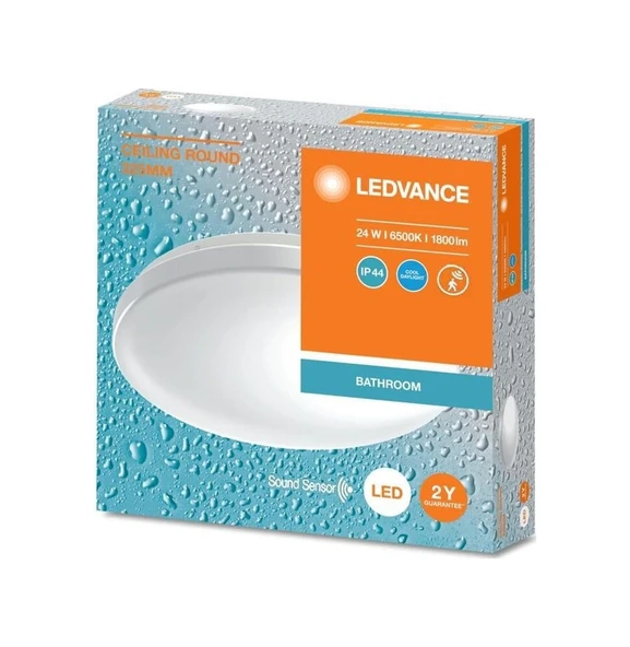 Ledvace Led Plafonyer 24W 6500K 1800lm IP44 Sensörlü Sarı Işık Armatür ürün görseli