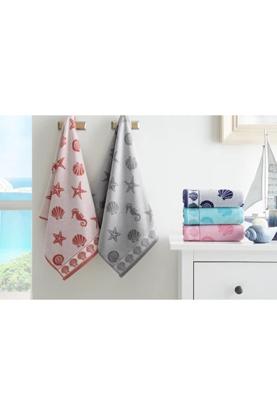Özdilek Sea Shell Kadife El Ve Yüz Havlusu 50 x 90 Cm - 3