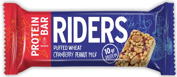 RIDERS PROTEIN BAR YER FISTIKLI KIRMIZI MEYVELİ 50GR ürün görseli 1