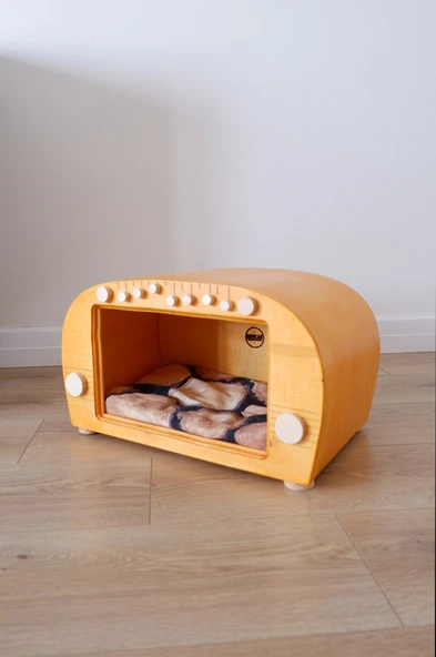 Kedi Evi Dekoratif Retro Radyo Kedi Evi - 3