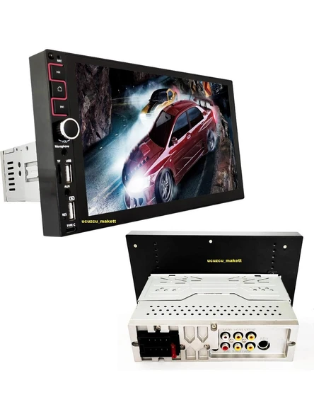 9 inç Büyük Ekran Double Teyp (Şahin Tofaş Model) + 4 LED Gece Görüşlü Geri Vites Kamera Ikisi Bir Arada - 2