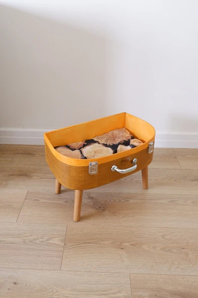 Kedi Evi Dekoratif Retro Valiz Kedi Evi - 3