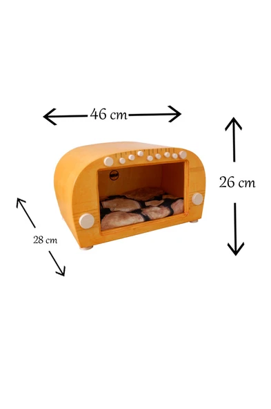 Kedi Evi Dekoratif Retro Radyo Kedi Evi - 6