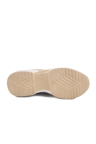 Ayakmod Bej Triko Kalın Taban Kadın Sneaker Lady 5002 Z - 5