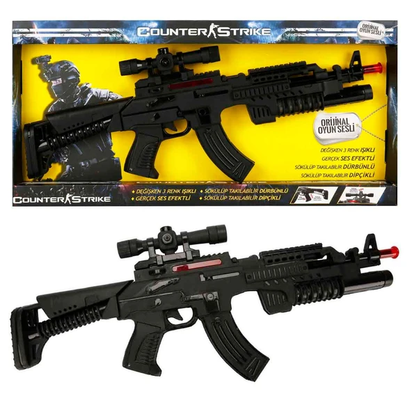 Orjinal Oyun Sesli, Işıklı, Sökülebilen Counter Strike Tüfeği - 8