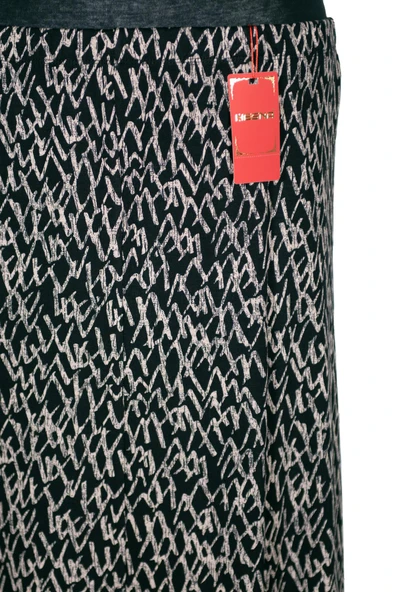 Hesna Kadın Betül 8 Parça Lastikli Astarsız Siyah Etek Desen 33 - 2