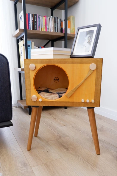 Dekoratif Retro Plak Çalar Sehpa ( Köşe Sehpa ) - 6