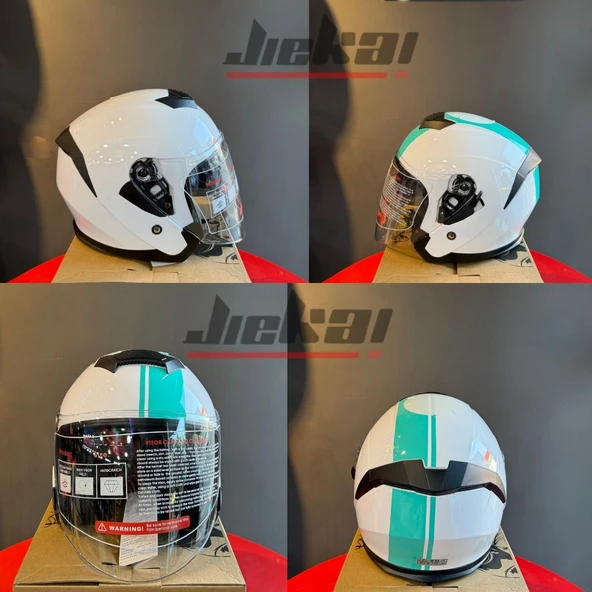 JİEKAİ YARIM L KASK GÜNEŞ VİZÖRLÜ - 5