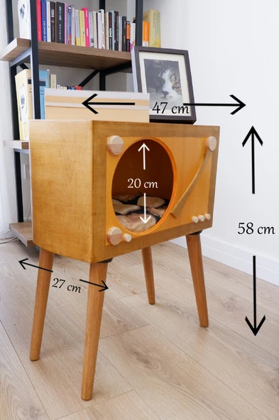 Dekoratif Retro Plak Çalar Sehpa ( Köşe Sehpa ) - 7