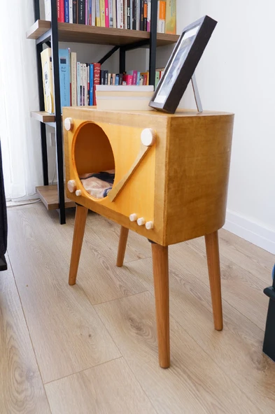 Dekoratif Retro Plak Çalar Sehpa ( Köşe Sehpa ) - 3