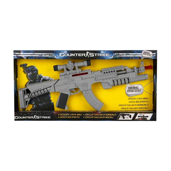 Orjinal Oyun Sesli, Işıklı, Sökülebilen Counter Strike Tüfeği