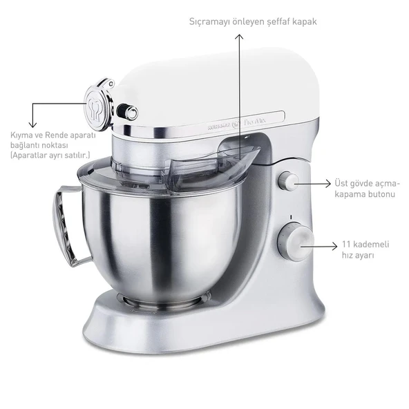 Korkmaz Pro Mix Stand Mikser Vanilya/Satin A470-04 - 3