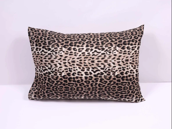 LEOPAR DESENLİ KAPAKLI 2'Lİ 5Ox70 YASTIK KILIFI