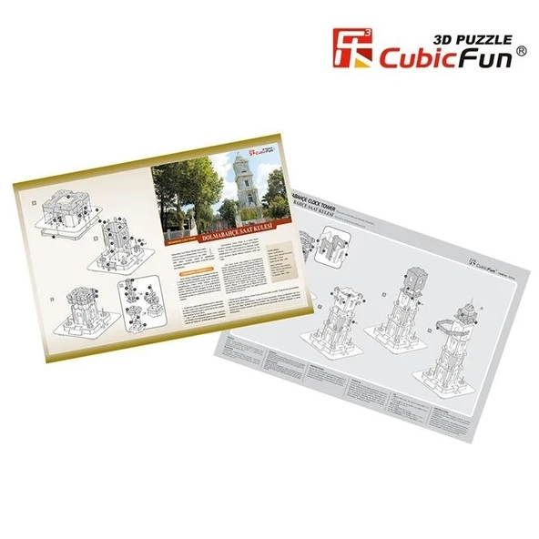 Cubic Fun 3D 93 Parça Puzzle Dolmabahçe Saat Kulesi - Resim 4