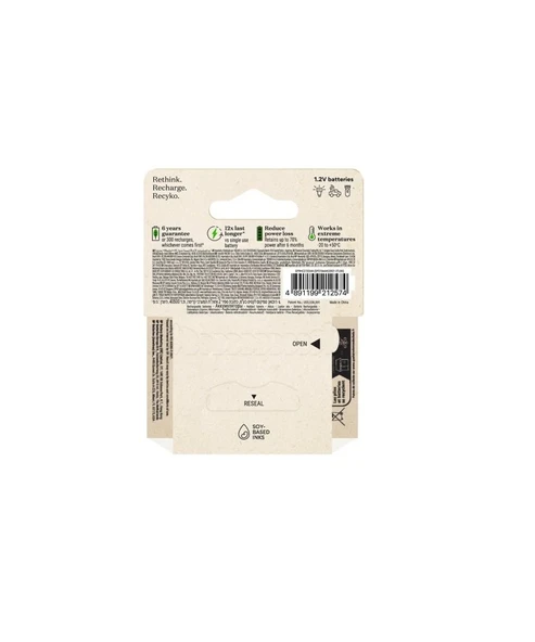GP ReCyko 2700 AA Kalem Ni-MH Şarjlı Pil'' 1.2 Volt'' 4lü Kart - 2