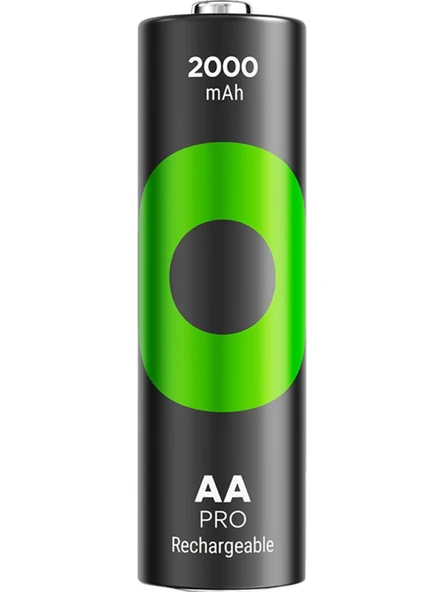 GP Recyko Pro 2000 mAh 1.2V AA Boy NiMH Kalem Şarjlı Pil 4'lü Kart - Resim 3