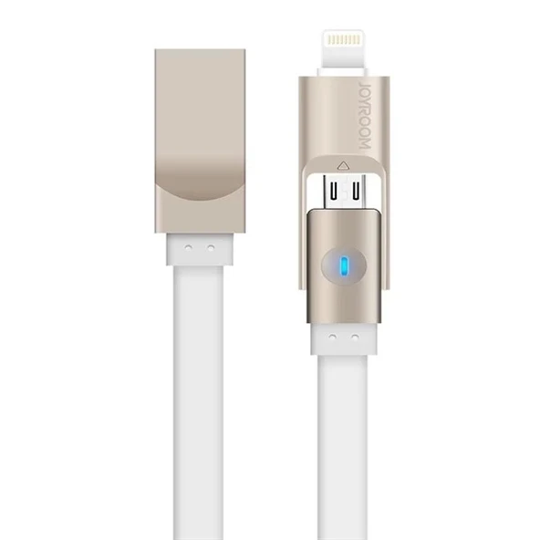 Joyroom S-T504 1.2m 2.1A Mikro & Lightning USB Şarj ve Data Kablosu - 1