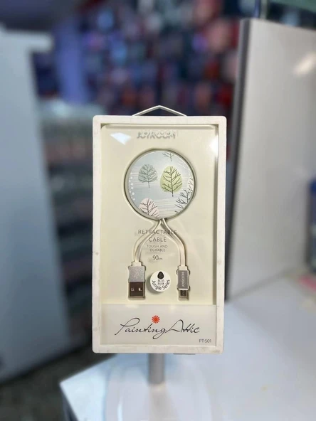 Joyroom Jungle Seri Makaralı Uzatılabilir Micro Usb Şarj Kablosu ürün görseli 1