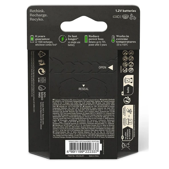 GP RECYKO PRO 2100 R6 4+2 KART GP210AAHCBR21 - Resim 2