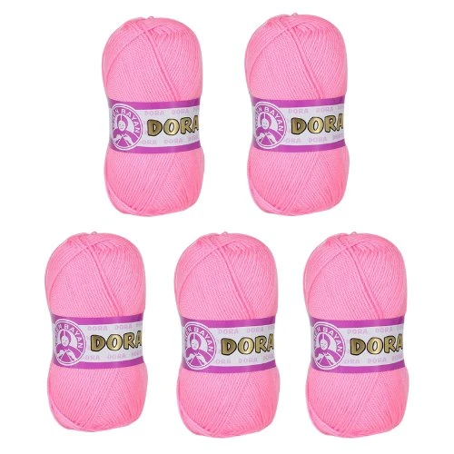 Ören Bayan Dora Örgü İpi - Açık Pembe - ( Renk Kodu: 040 ) - 5'Li Paket