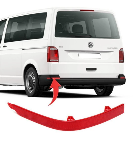 Transporter T6 T7 2016-2019 Uyumlu Sol Arka Tampon Köşe Reflektör Yansıtıcı Kedi Gözü 7E0945105D ürün görseli 1