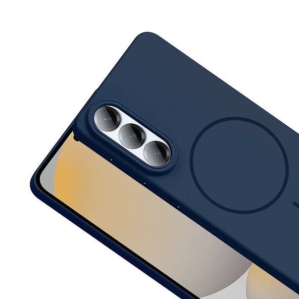 Galaxy S25 Edge Kılıf M-safe Şarj Özellikli Ruby Sert Kılıf - Resim 10