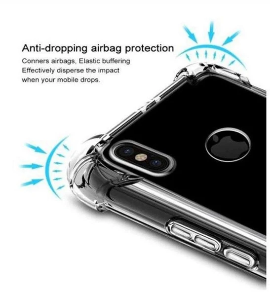 Huawei P40 Lite Anti Crash Darbeye Dayanıklı Şeffaf Silikon Kılıf - 2