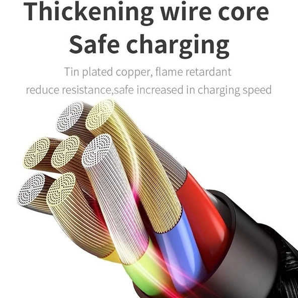 Joyroom SM-379S 5.5A Mikro Süper Hızlı Örgülü Şarj Kablosu Kırmızı 2M - Resim 2