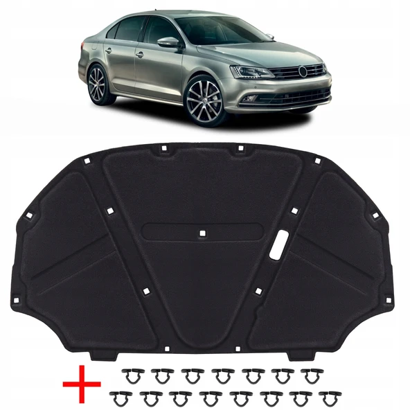 MOTOR KAPUT KEÇESİ KLİPSLİ 1.Kalite-JETTA 2011-2017 ürün görseli 1