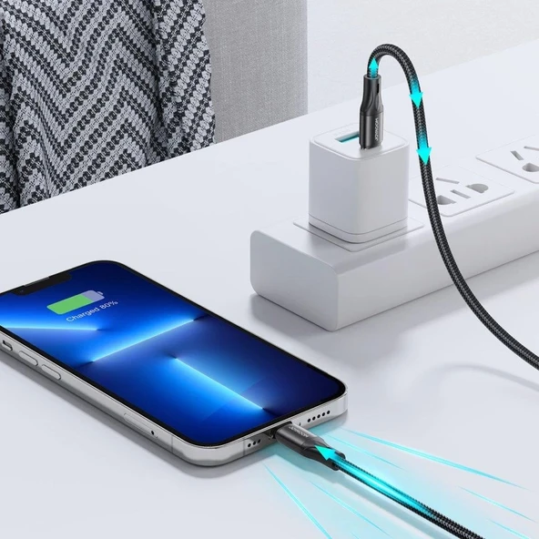 Joyroom S-2024N1 PD Hızlı Şarj ve Data Kablosu Type-C to Lightning 20W 2M - 5