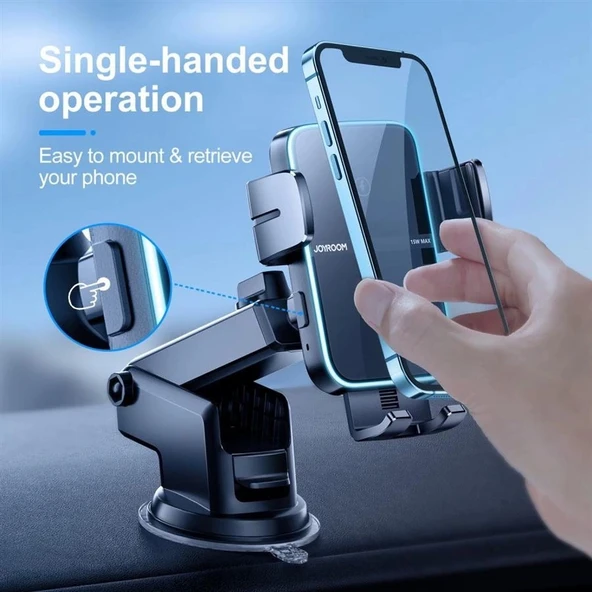 Joyroom Sensörlü Wireless Kablosuz Araç Şarj Cihazı Ve Tutucu (Göğüs) - 2