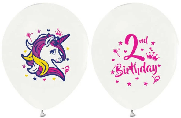Balon Unicorn 2 Yaş 12" Byz ( 100 Adet )