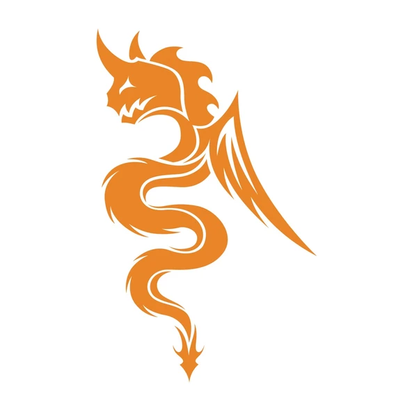 Ejderha Sticker 17x17 Cm Turuncu ürün görseli