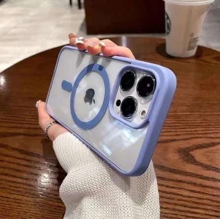 İphone 14 Pro Magsafe Uyumlu Mat Çerçeveli Telefon Kılıfı - 5