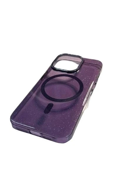 İphone 14 Pro Max Pixel Simli Sert Magsafe Kapak Kılıf - Resim 2